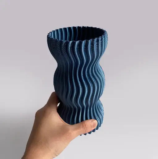 [epe00026] Vase Wave by É Pedra BLUE
