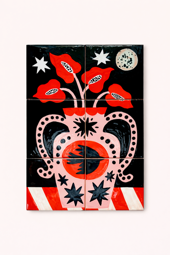 [cer00010] Tile Vase 6 by Ceramiquinho