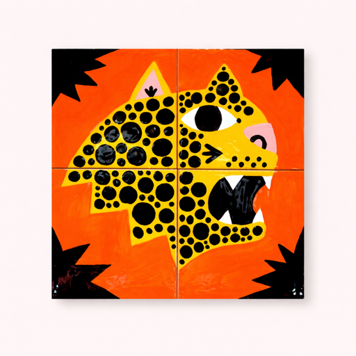 [cer0008] Tile Tiger 4 by Ceramiquinho